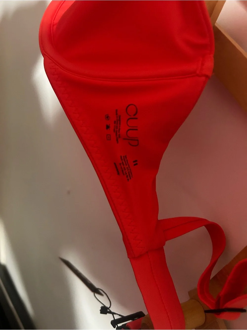 CUUP Bright Red Underwire Bikini Swim Top
